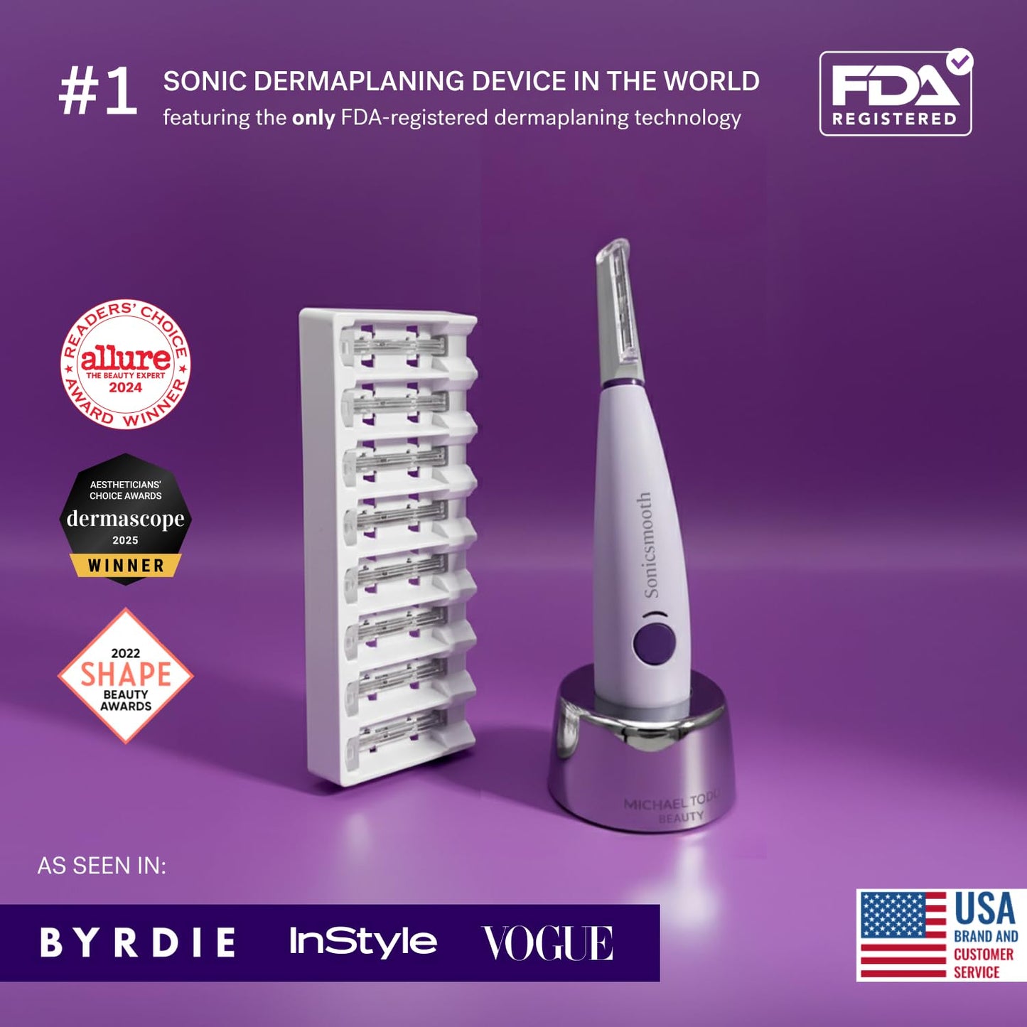 Sonic Dermaplaning Facial Exfoliation Tool