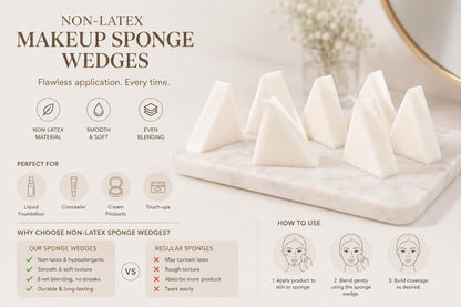 Non-Latex Makeup Sponge Wedges