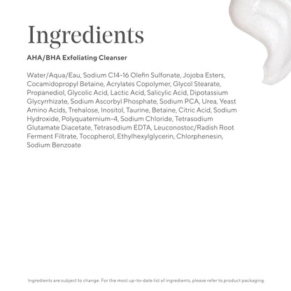 AHA BHA Exfoliating Facial Cleanser