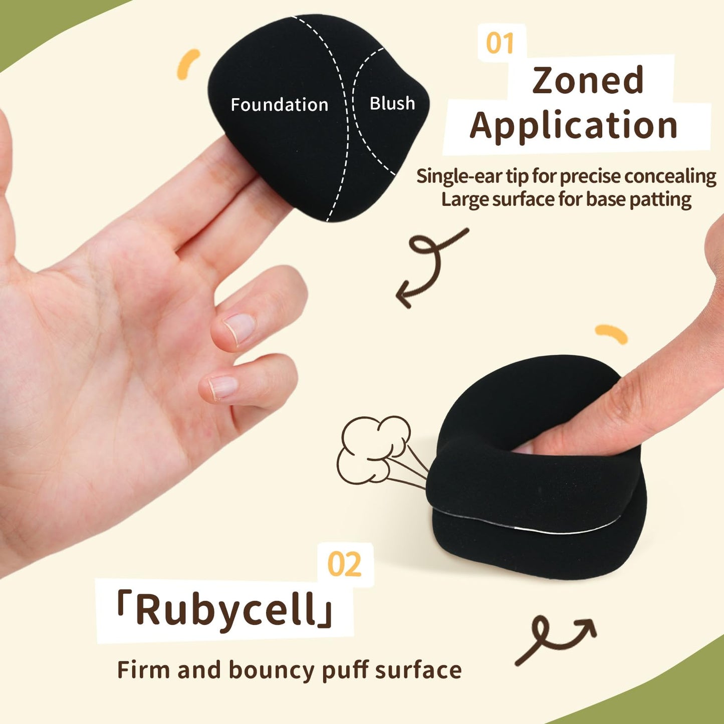 11-Piece Animal Makeup Sponge Set