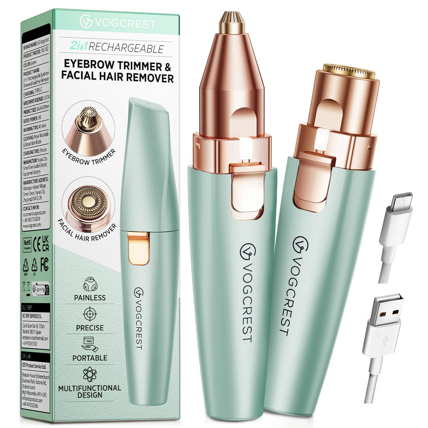 Rechargeable Eyebrow Facial Trimmer