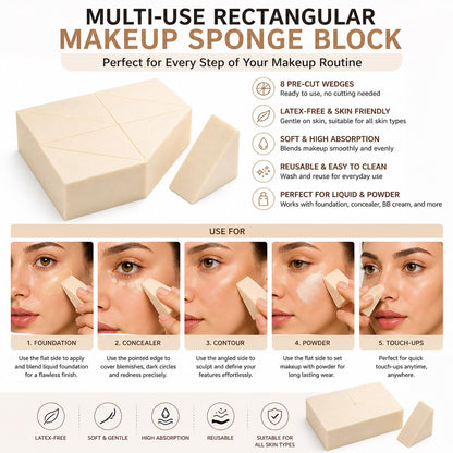 Non-Latex Makeup Sponge Wedges