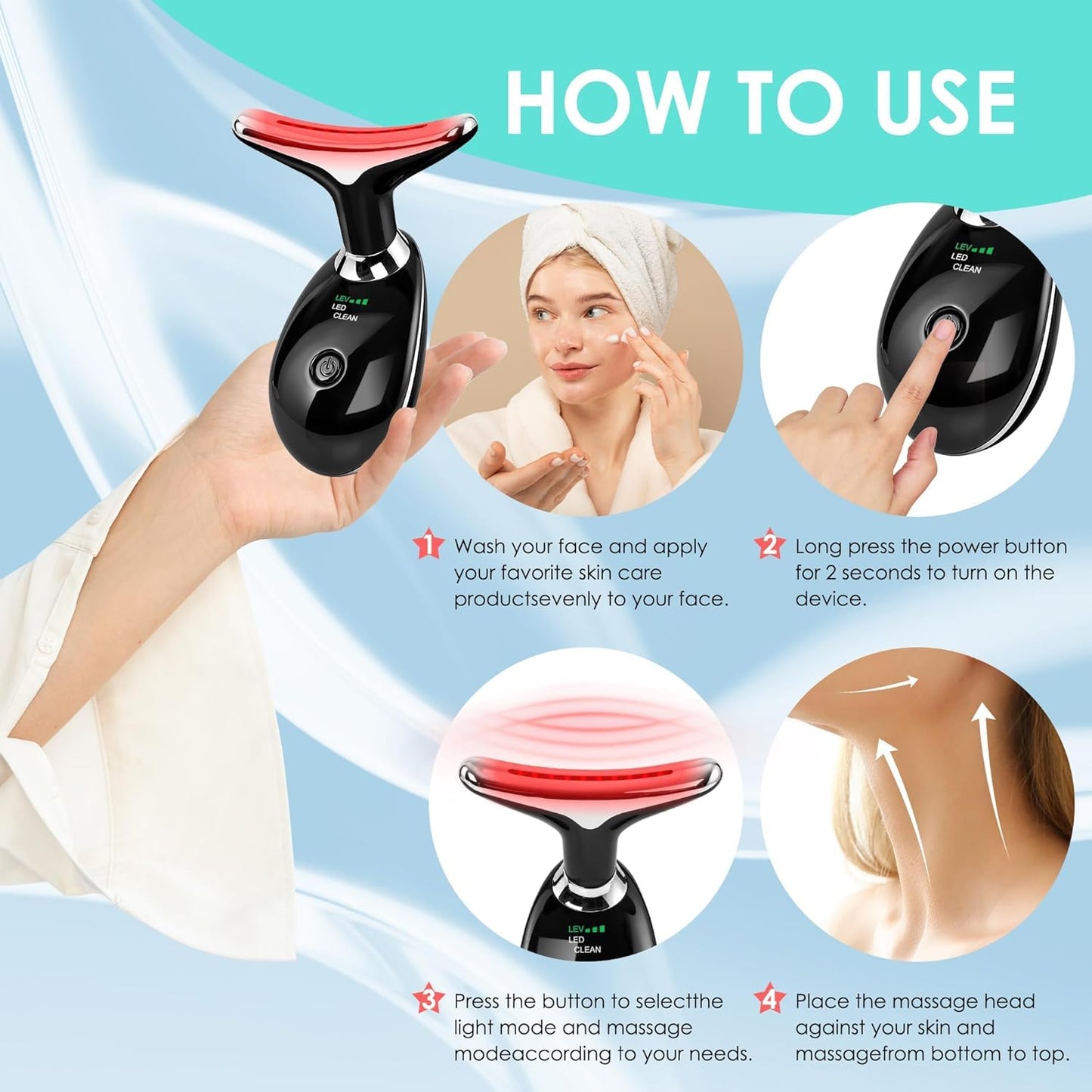 Red Light Therapy Facial Sculpting Wand