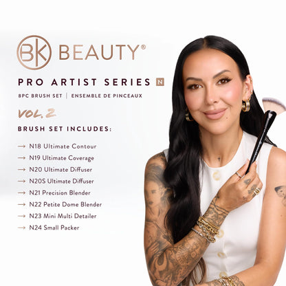 8-Piece Pro Artist Makeup Brush Set