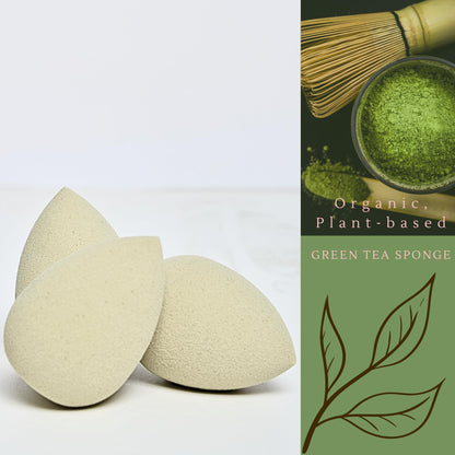 Green Tea Plant-Based Makeup Sponge Set