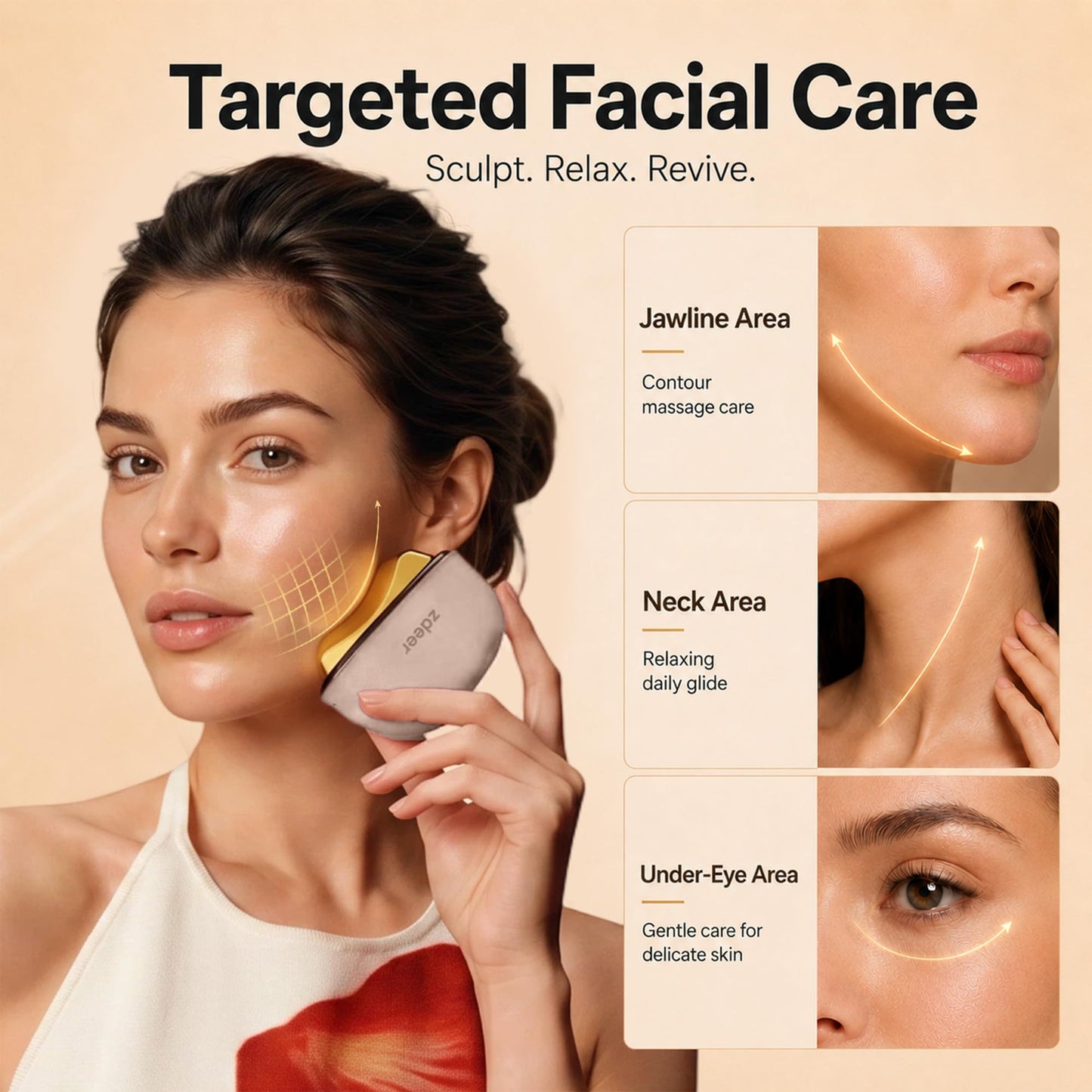 LED Heated Gua Sha Facial Sculpting Tool