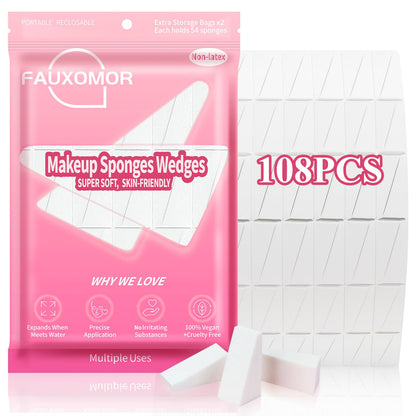 Fauxomor Makeup Sponges Wedges, New Version
