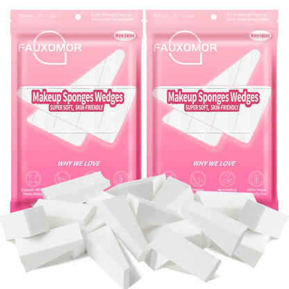 Fauxomor Makeup Sponges Wedges, New Version