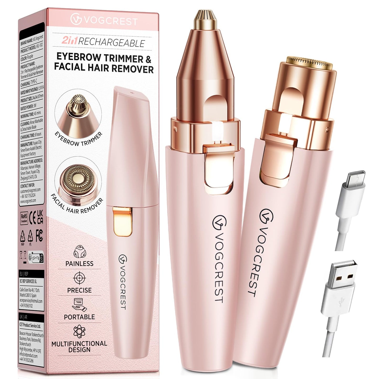 Rechargeable Eyebrow Facial Trimmer
