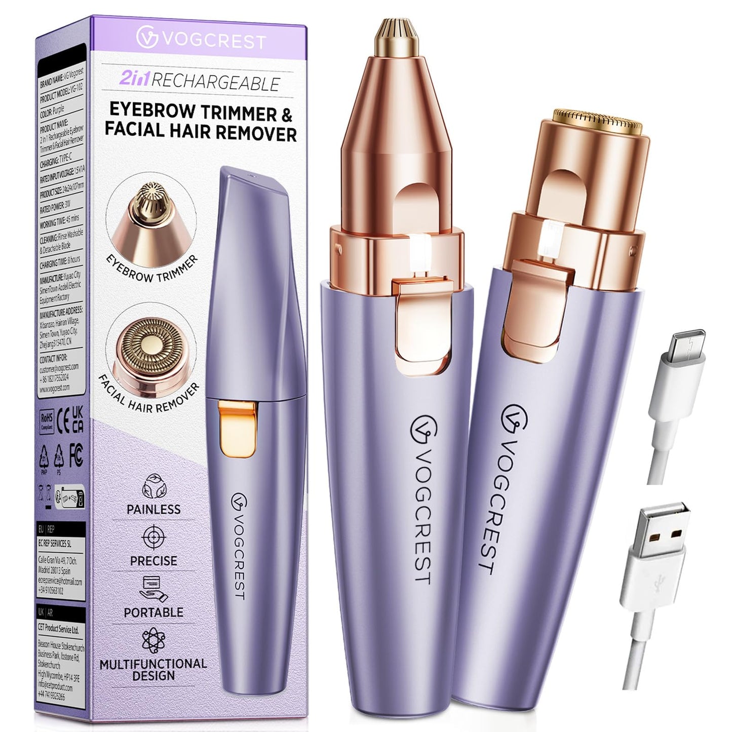 Rechargeable Eyebrow Facial Trimmer