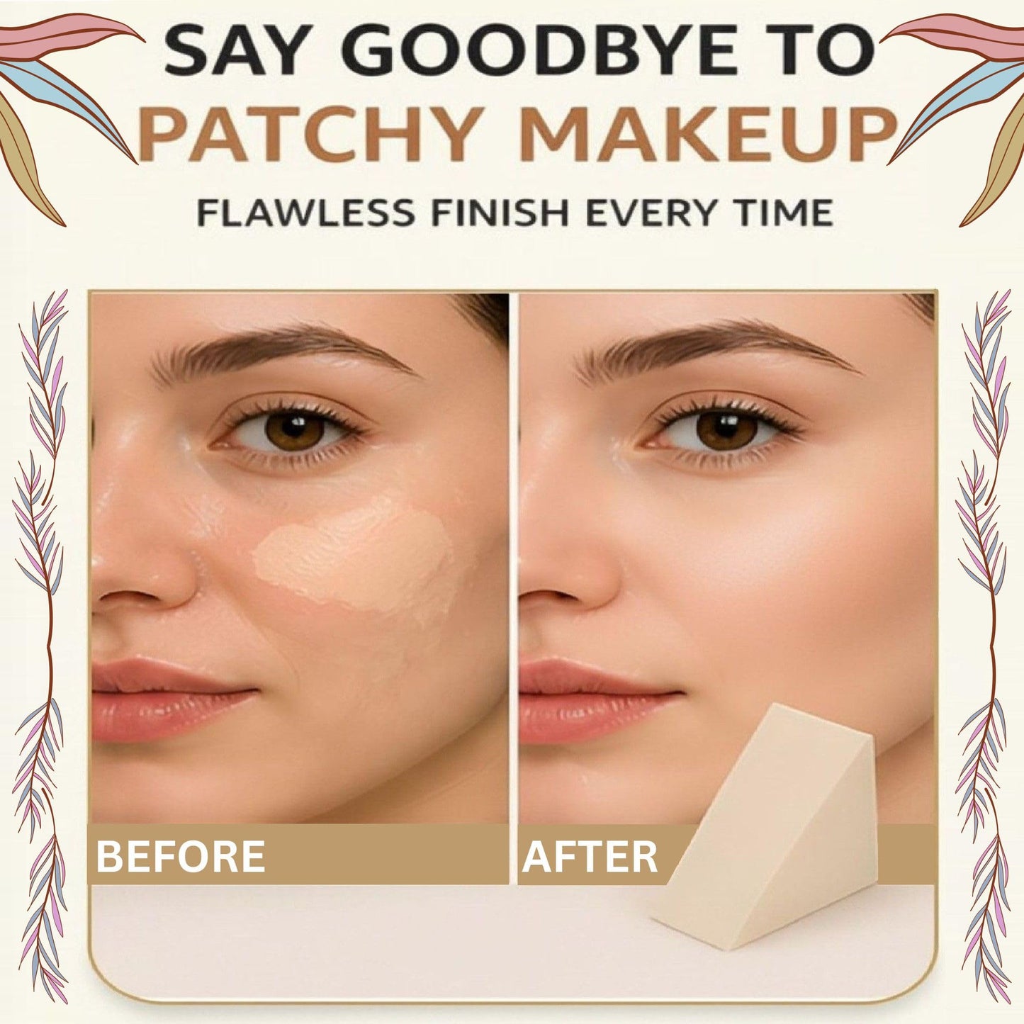 Non-Latex Makeup Sponge Wedges