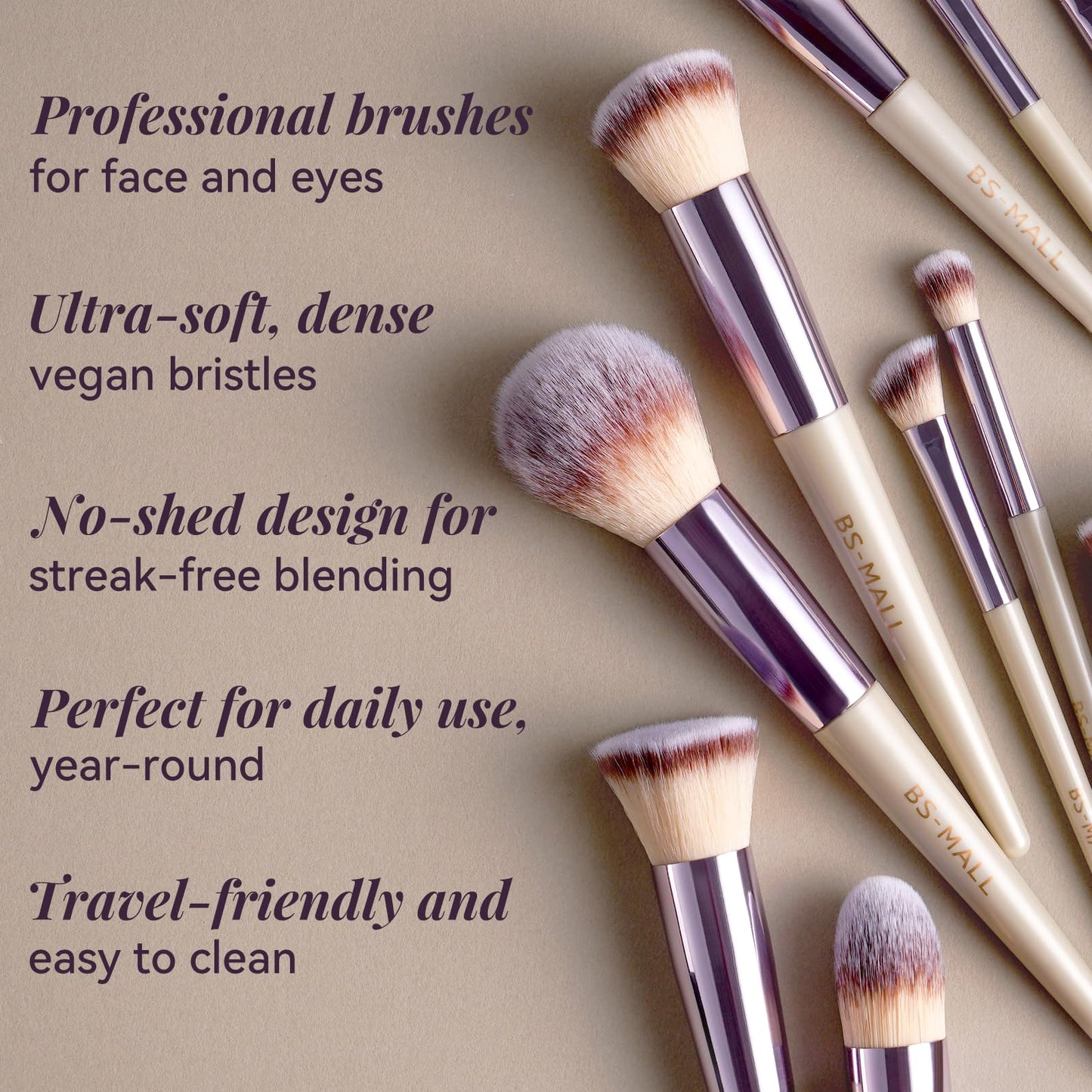 18-Piece Premium Makeup Brush Set