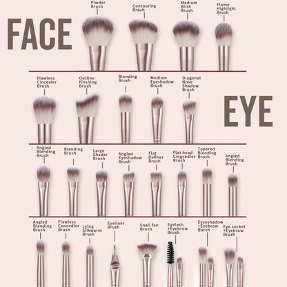 54-Piece Professional Makeup Tools Set